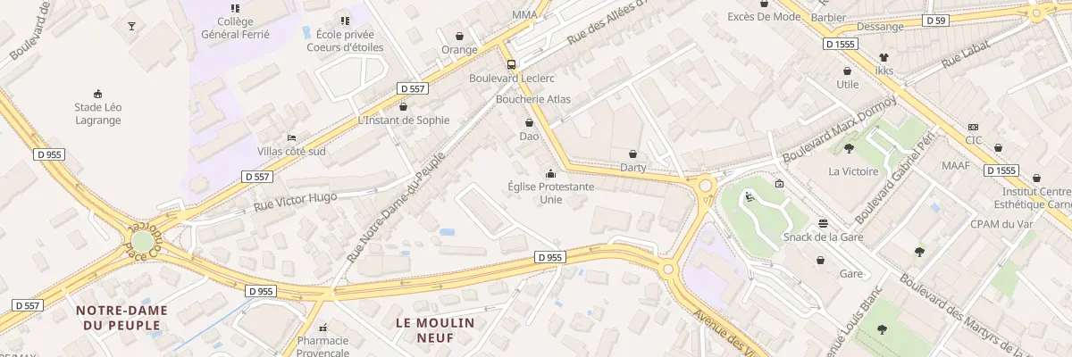 Plan du 18 Bd General Leclerc à Draguignan