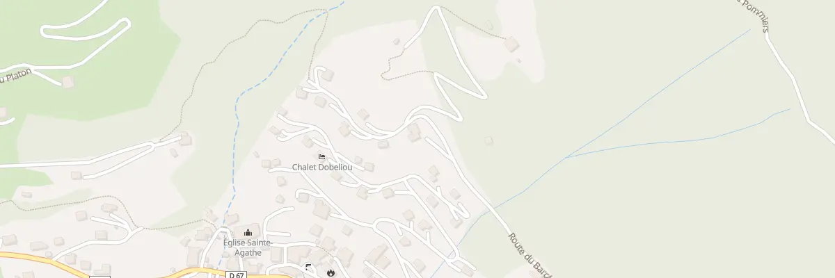 Plan du 409 Rte du Barchat à Queige