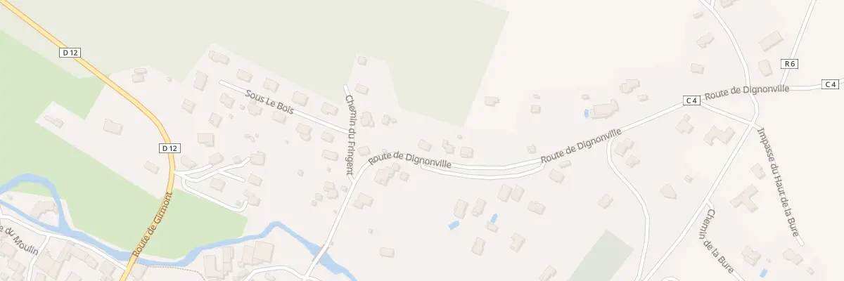 Plan du 179 Rte de Dignonville à Dogneville