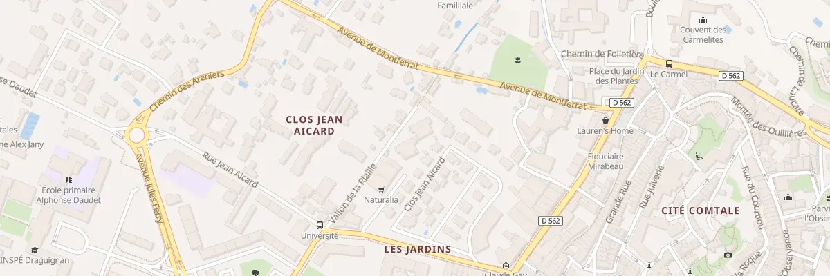 Plan du 186 Rue Jean Aicard à Draguignan