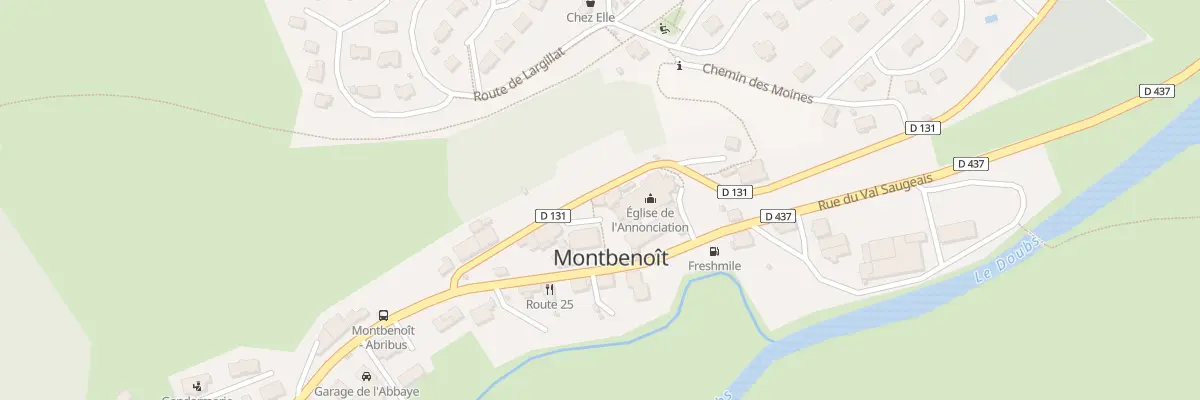 Plan du 6 Rue de l’Abbaye à Pays-de-Montbenoît