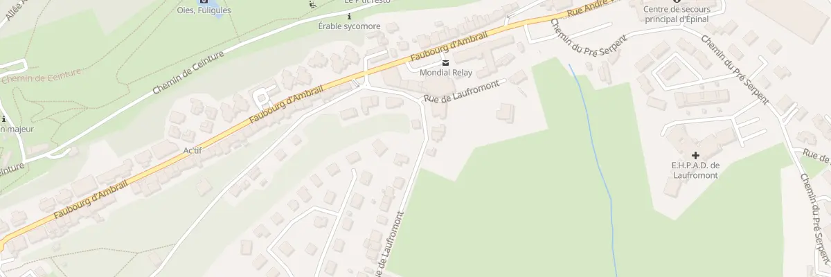 Plan du 8 Rue de Laufromont à Épinal
