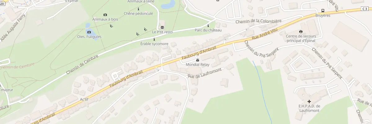 Plan du 1B Rue de Laufromont à Épinal