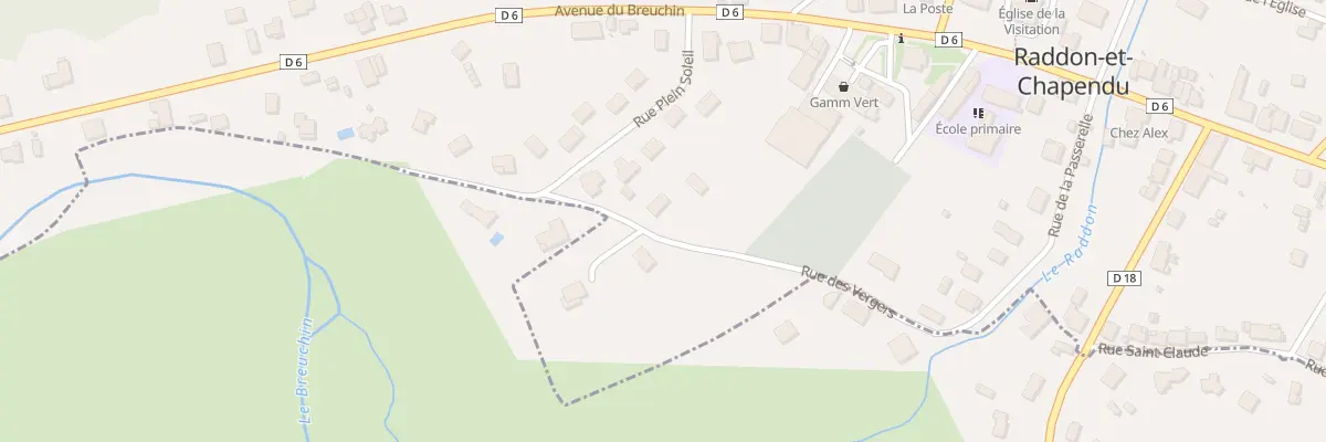 Plan du 2 Rue des Vergers à Raddon-et-Chapendu