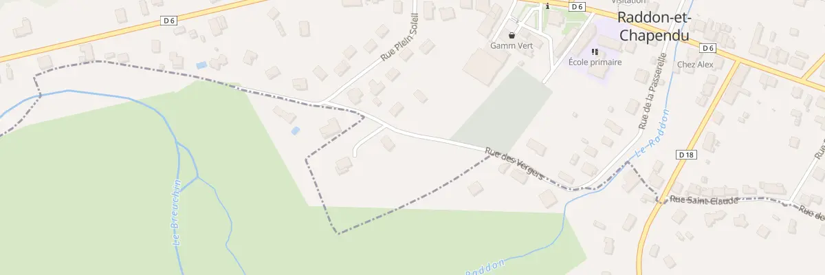 Plan du 7 Rue des Vergers à Raddon-et-Chapendu