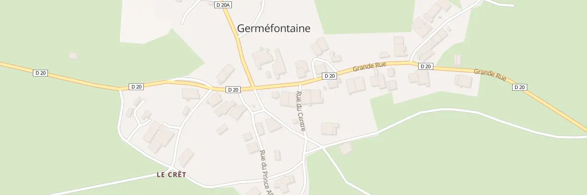 Plan du 2 Rue du Centre à Germéfontaine