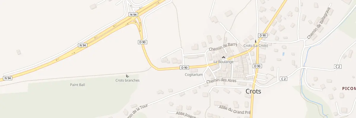 Plan du 5363 Pralancon à Crots