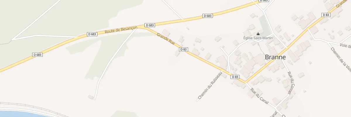 Plan du 2 Gr Grande Rue à Branne