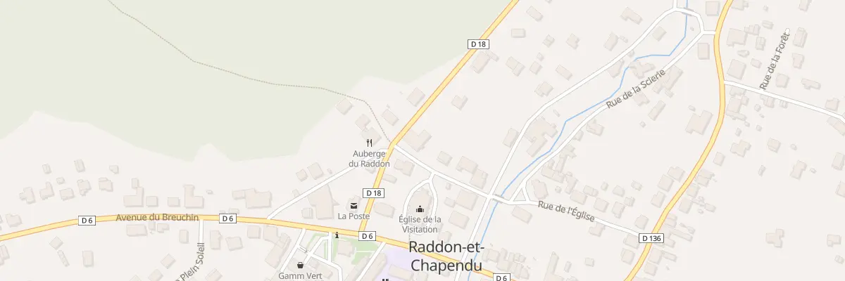 Plan du 1 Rue de l’Eglise à Raddon-et-Chapendu