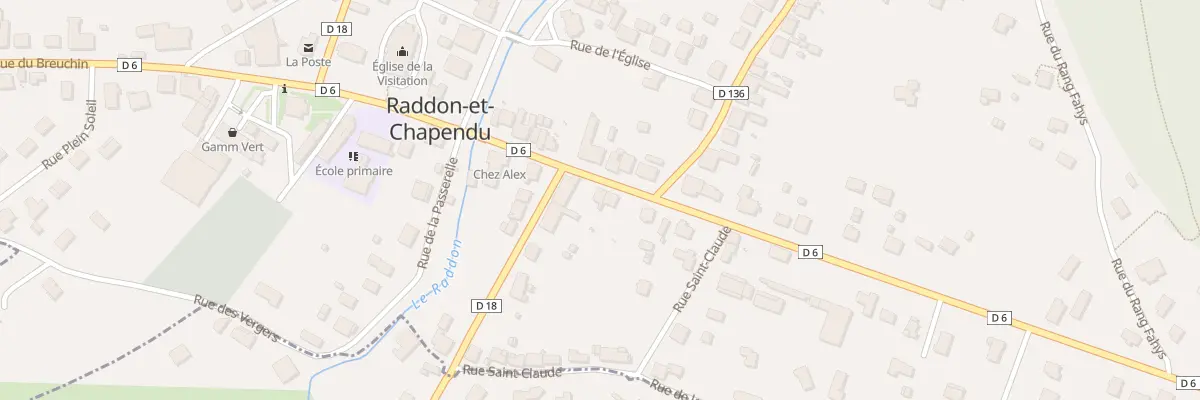 Plan du 6 Av des Vosges à Raddon-et-Chapendu