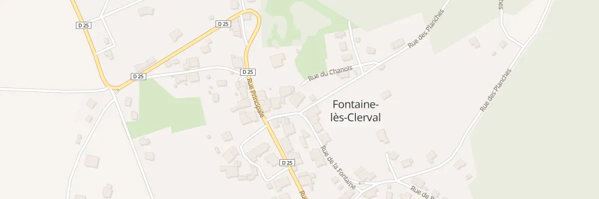 Plan du 2 Rue du Chanois à Fontaine-lès-Clerval