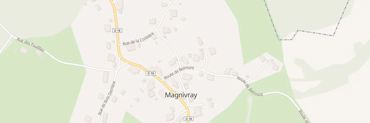 Plan de la Rue de la Fontenotte à Magnivray