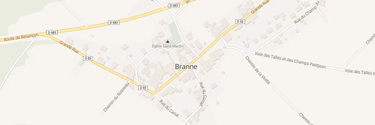 Plan du 23 Gr Grande Rue à Branne