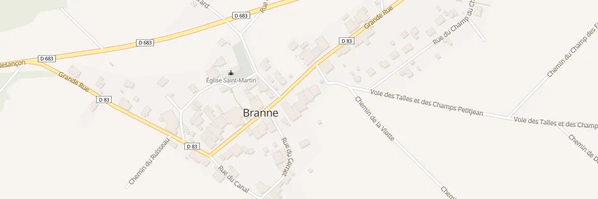 Plan du 22 Gr Grande Rue à Branne