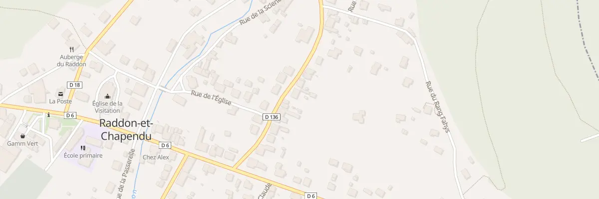 Plan du 16 Rue du Lt Colonel Boigey à Raddon-et-Chapendu