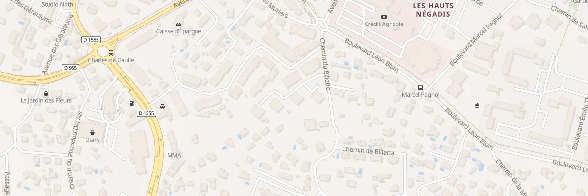 Plan du 72 Che de Billette à Draguignan