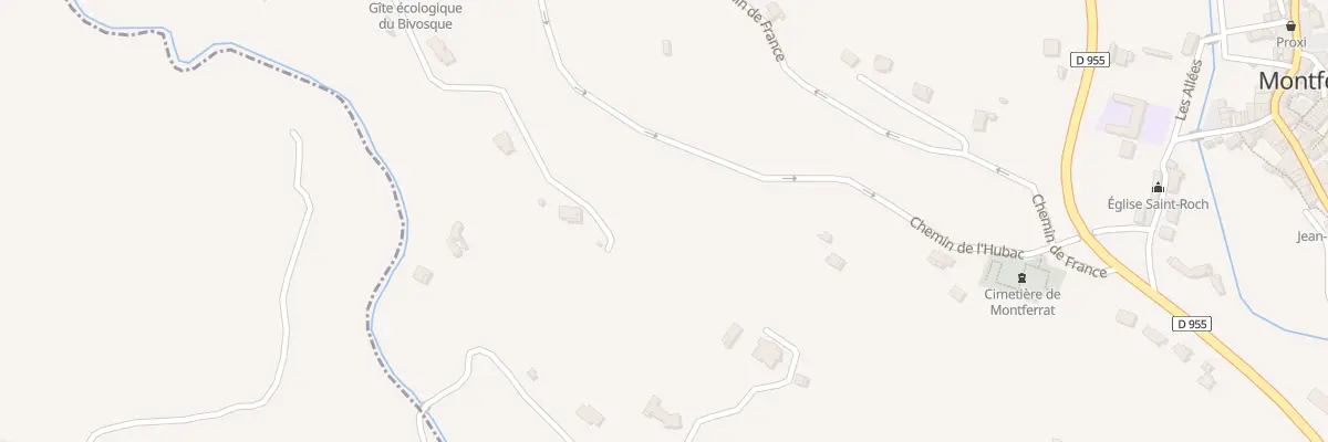 Plan de L’Hubac de Saint Roch à Montferrat