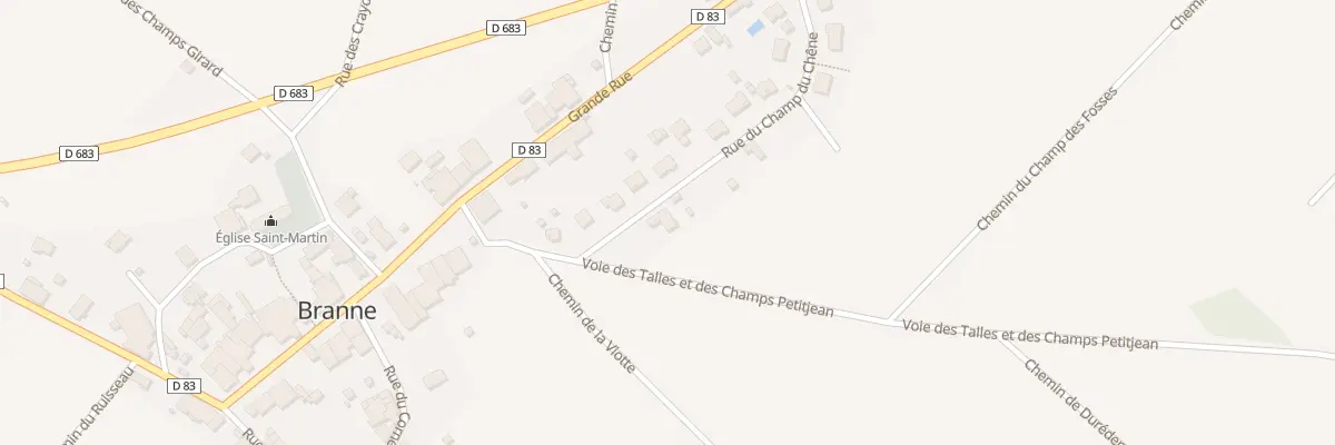 Plan du 2 Rue du Champ du Chene à Branne