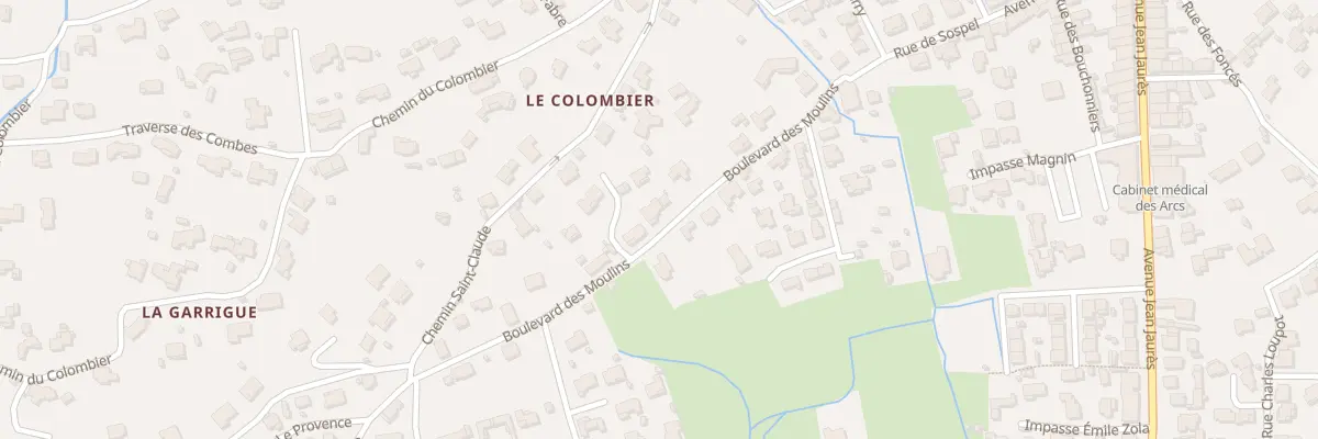 Plan du 2 Bd des Moulins aux Arcs