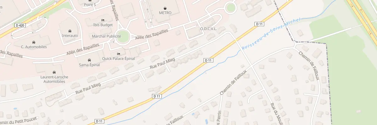 Plan du 11 Rue Paul Mieg à Épinal