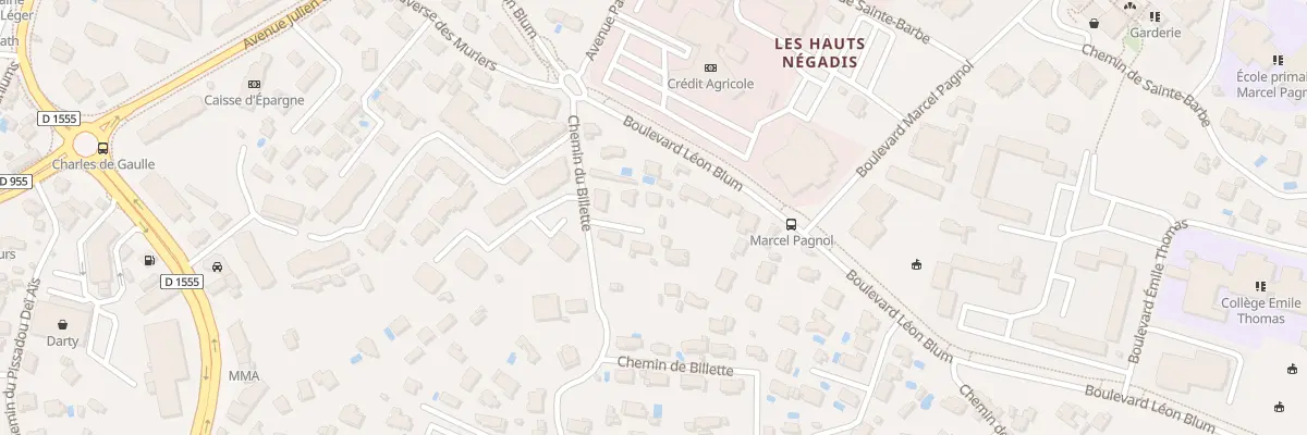 Plan du 93 Che de Billette à Draguignan