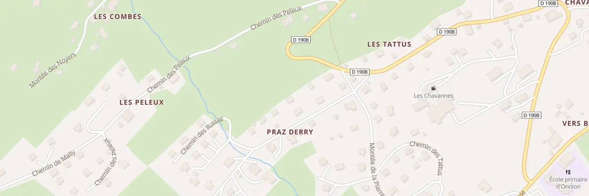 Plan du 170 Che des Praz Derry à Onnion