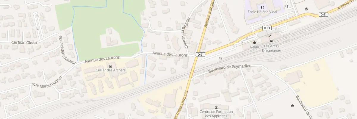 Plan du 47 Av des Laurons aux Arcs