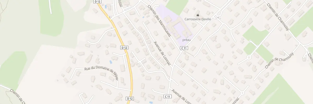 Plan du 42P Rue du stade à Allinges