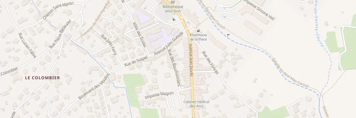 Plan du 6034 Rue des Bouchonniers aux Arcs