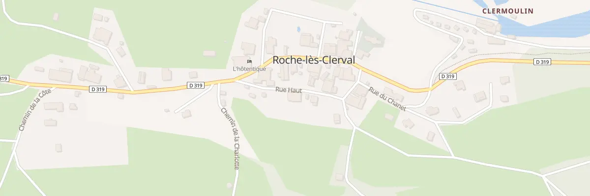 Plan du 2 Rue Haute à Roche-lès-Clerval