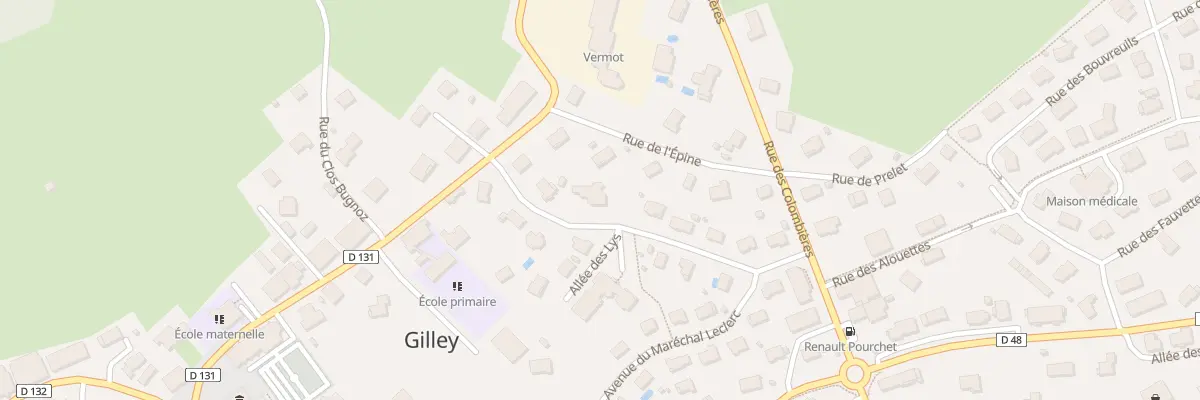 Plan du 5 Av du Maréchal Leclerc à Gilley