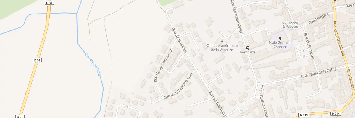 Plan du 3 Rue Henry Desmarest à Lunéville