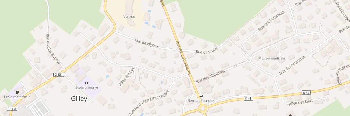 Plan du 6 Rue des Colombières à Gilley