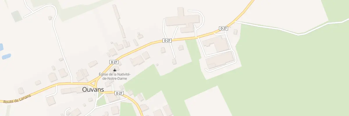 Plan du 8 Rte de Vellevans à Ouvans