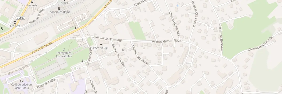 Plan du 9 Av de l’Ermitage à Thonon-les-Bains