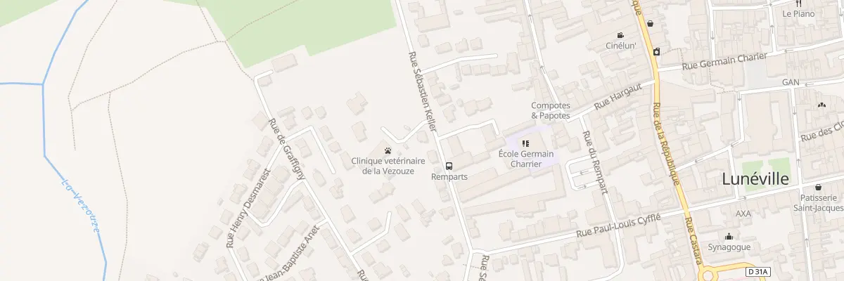 Plan du 33 Rue Sébastien Keller à Lunéville