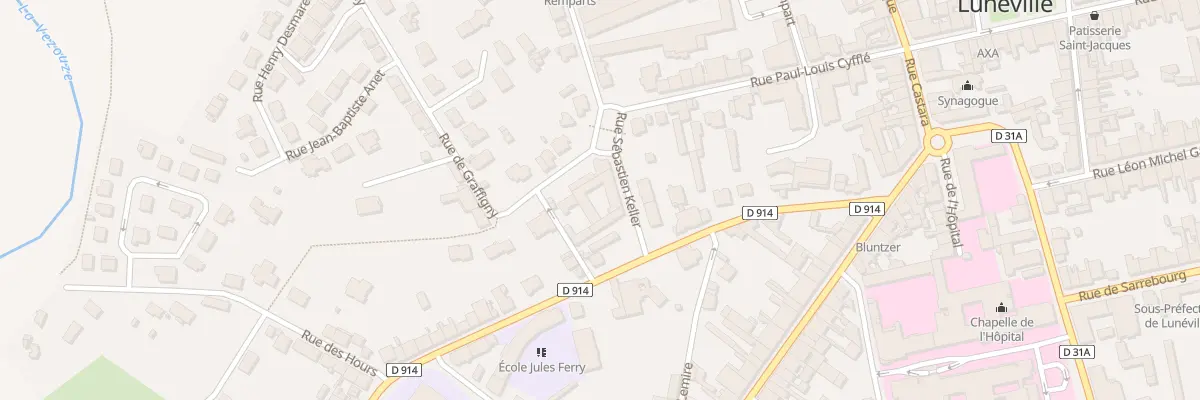 Plan du 3 Rue Sébastien Keller à Lunéville