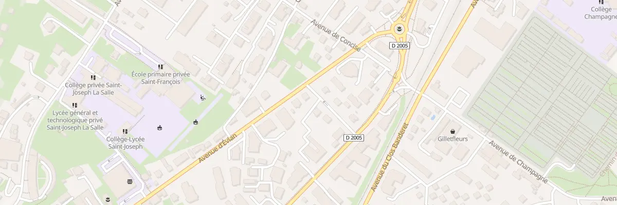 Plan du 1 Rue des Murs Blancs à Thonon-les-Bains