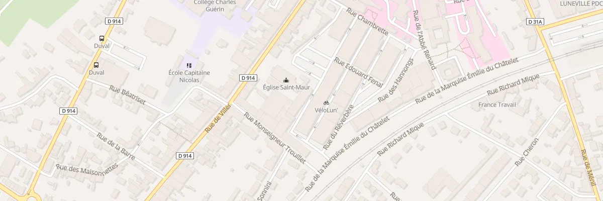 Plan du 7 Rue du Coq à Lunéville