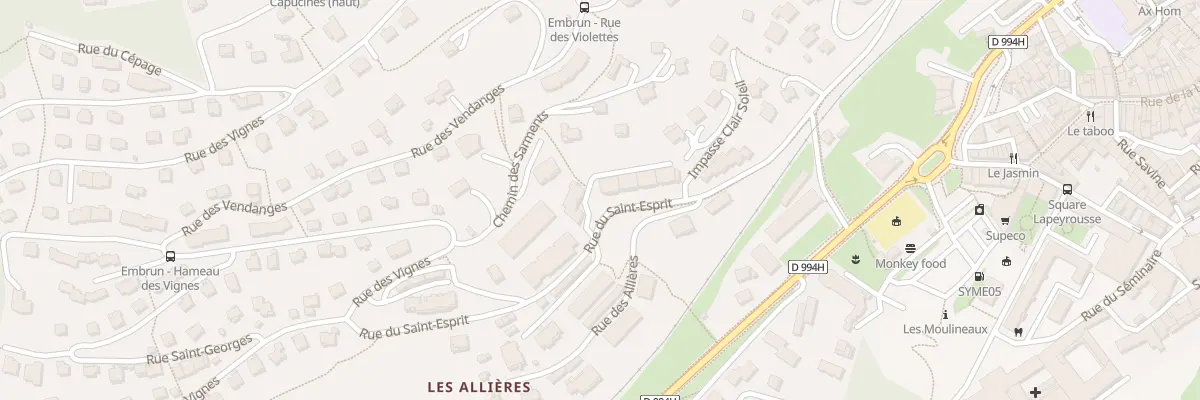 Plan du 6 Che de St Esprit à Embrun