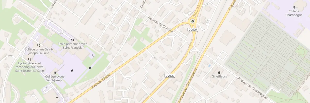 Plan du 2 Rue des Murs Blancs à Thonon-les-Bains