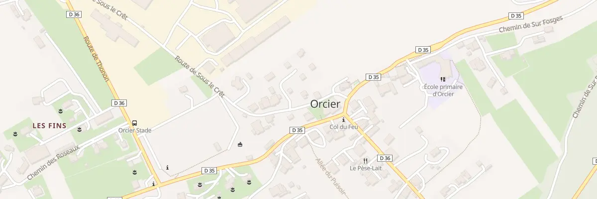 Plan du 94 Rte de sous le Crêt à Orcier