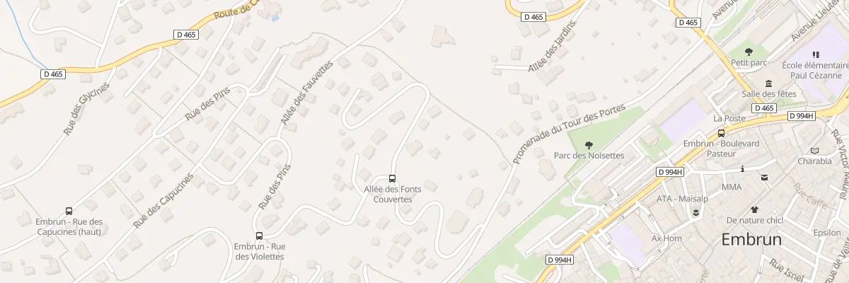 Plan du 8 All des Fonts Couvertes à Embrun