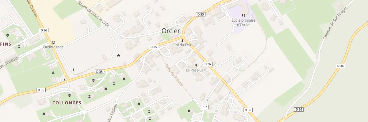 Plan du 56 Rte du Col du Feu à Orcier
