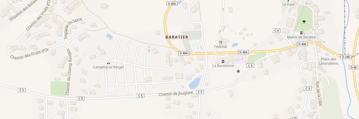 Plan du 335 Rte de Pra Fouran à Baratier