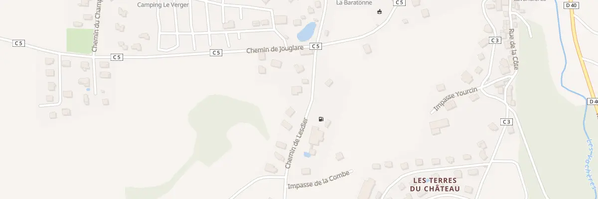 Plan du 5274F Jouglare à Baratier