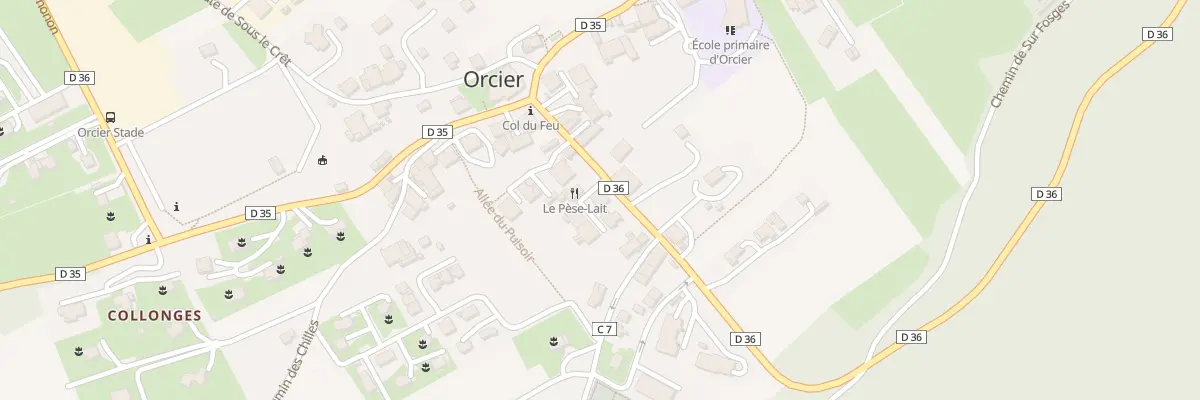 Plan du 112 Rte du Col du Feu à Orcier