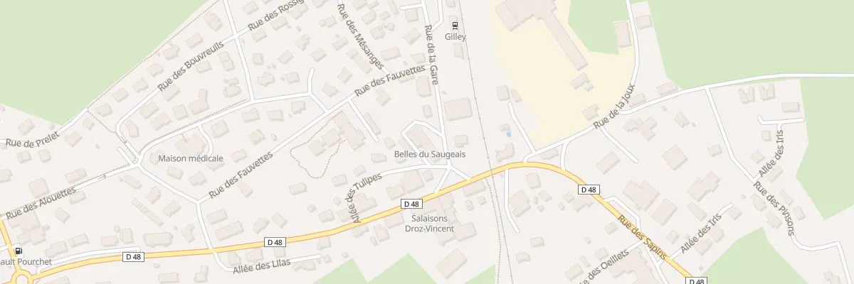 Plan du 1 Rue de la Gare à Gilley