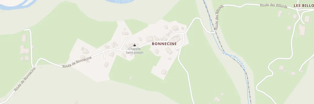 Plan du 1028 Rte de Bonnecine à Queige