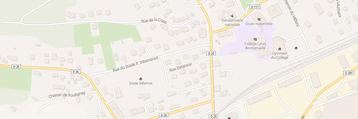 Plan du 8 Rue Delacour à Pays-de-Clerval